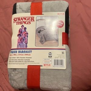 Stranger things plush blanket